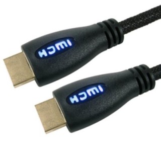 1m HDMI Cable with Blue LED Illuminated Connectors