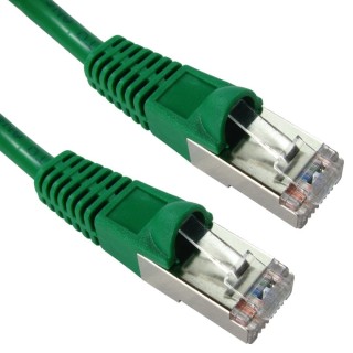 15m Shielded Cat5e Patch Cable - Green