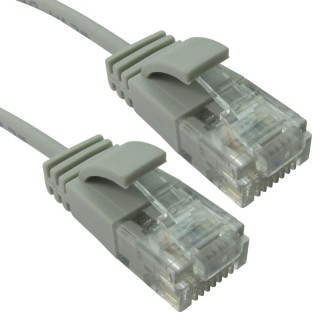 0.25m Slim Economy 6 Gigabit Patch Cable Patch Cable - Grey