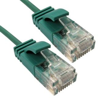0.25m Slim Economy 6 Gigabit Patch Cable Patch Cable - Green