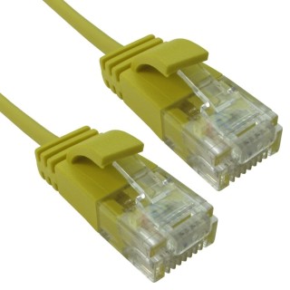 0.25m Slim Economy 6 Gigabit Patch Cable Patch Cable - Yellow