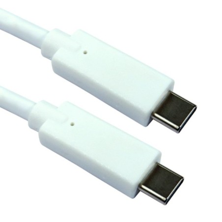1m USB 10Gbps Type C to Type C Cable 100W - White