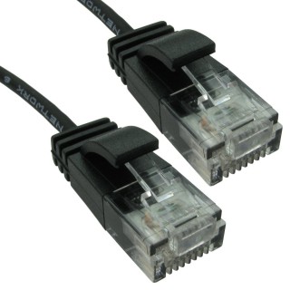 3m Slim Economy 6 Gigabit Patch Cable Patch Cable - Black