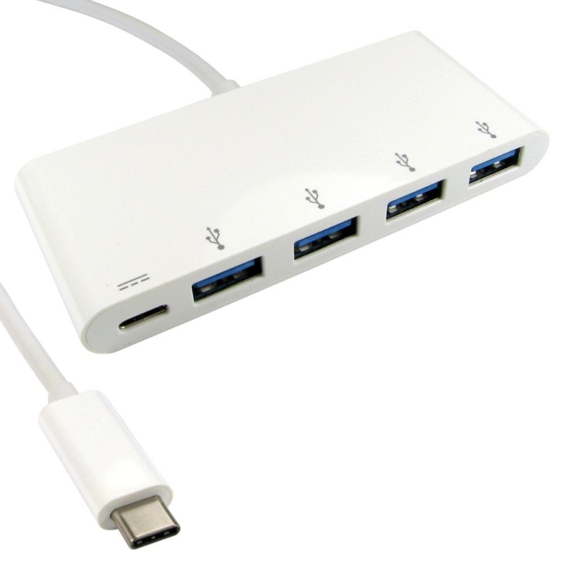 USB Type-C to 4 Port USB Hub with PD Function