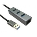 USB 3.0 3-Port Hub with Gigabit Ethernet Adapter