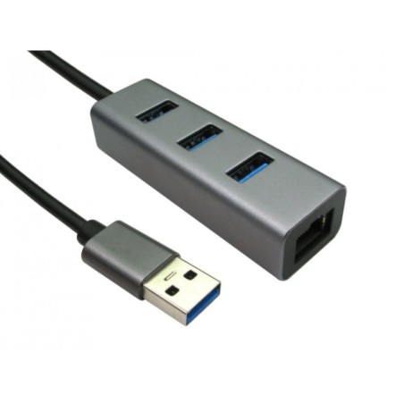 USB 3.0 3-Port Hub with Gigabit Ethernet Adapter