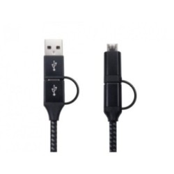 4-in-1 Braided Cable - Black