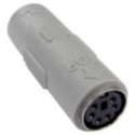 6 Pin Mini-DIN (F) to (F) Slimline Gender Changer