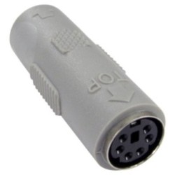 6 Pin Mini-DIN (F) to (F) Slimline Gender Changer