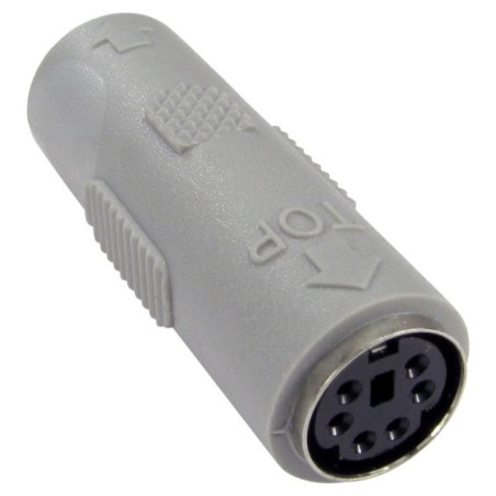 6 Pin Mini-DIN (F) to (F) Slimline Gender Changer