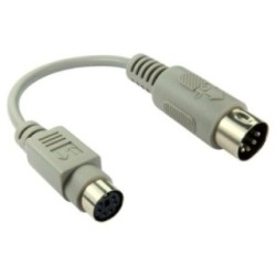 6 Pin Mini-DIN (F) to 5 Pin DIN (M) Leaded Keyboard Adapter