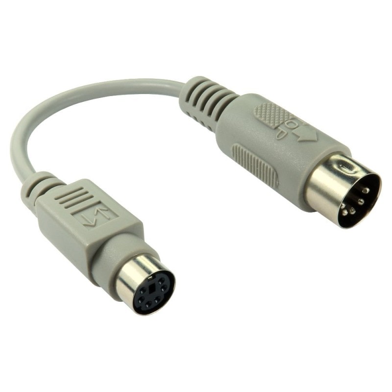 6 Pin Mini-DIN (F) to 5 Pin DIN (M) Keyboard Adapter