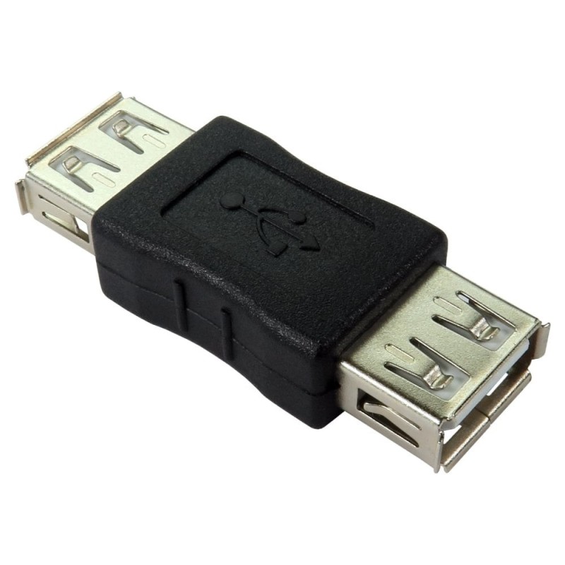 USB2.0 Adapter - Type A (F) to Type A (F) - Black