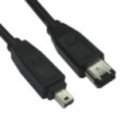 1m Firewire 6 Pin (M) to 4 Pin (M) Cable
