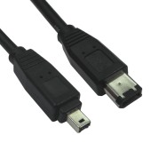 1m Firewire 6 Pin (M) to 4 Pin (M) Cable