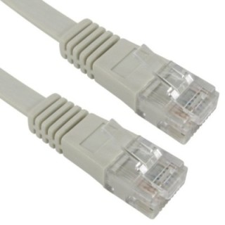 1.5m Cat5e Flat Patch Cable - Grey