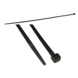 368mm x 4.8mm Black Cable Ties - 100 Pack