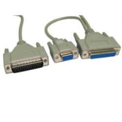 D9 & D25 (F) - D25 (M) Serial Modem Cable