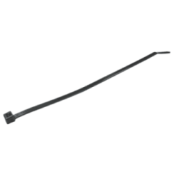  200mm x 4.8mm Black Releasable Cable Ties - 100 Pack