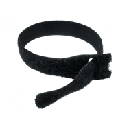200mm x 12mm Velcro Cable Ties Black 25pk