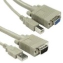 2m 1x USB A-B & 1x SVGA M-F KVM Cable