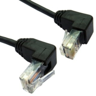3m Cat5e UTP Right Angled UP to Right Angled DOWN Cable