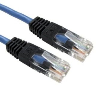 1m Blue Cat5e Crossover Patch Cable - 26AWG