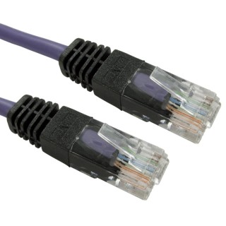 10m Violet Cat5e Crossover Patch Cable - 26AWG