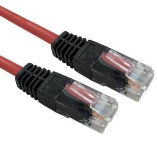 15m Red Cat5e Crossover Patch Cable - 26AWG