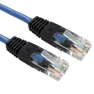 20m Blue Cat5e Crossover Patch Cable - 26AWG