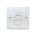 Cat6a Shielded Loaded Faceplate | Tool-less