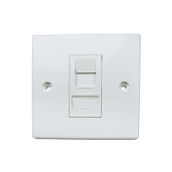 Cat6a Shielded Loaded Faceplate - Tool-less