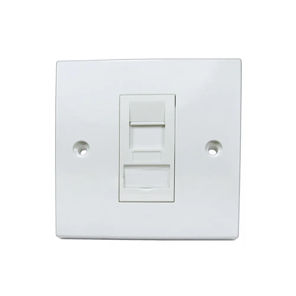 Cat6a Shielded Loaded Faceplate | Tool-less