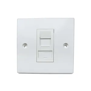 Cat6a Shielded Loaded Faceplate | Tool-less