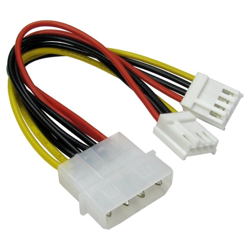 Molex to Two Floppy Drive Connector Cable