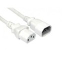 C14 to C13 Power Extension Cable - White