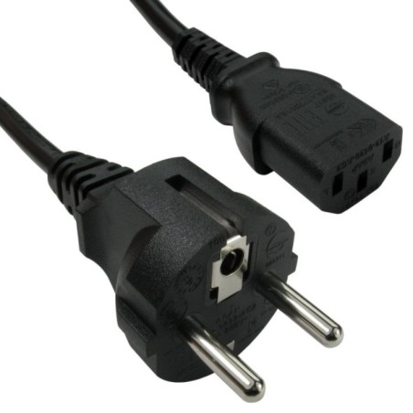 1.8m Euro Plug to C13 Mains Lead