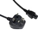 UK Plug to C5 Mains Lead - Black