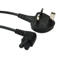 1.8m UK Plug to Right Angled C5 Mains Lead