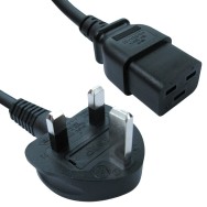 2m UK Plug to C19 Mains Lead