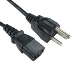 2m US Plug to C13 Mains Lead