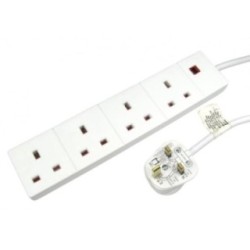 2m 4 Gang UK Power Extension