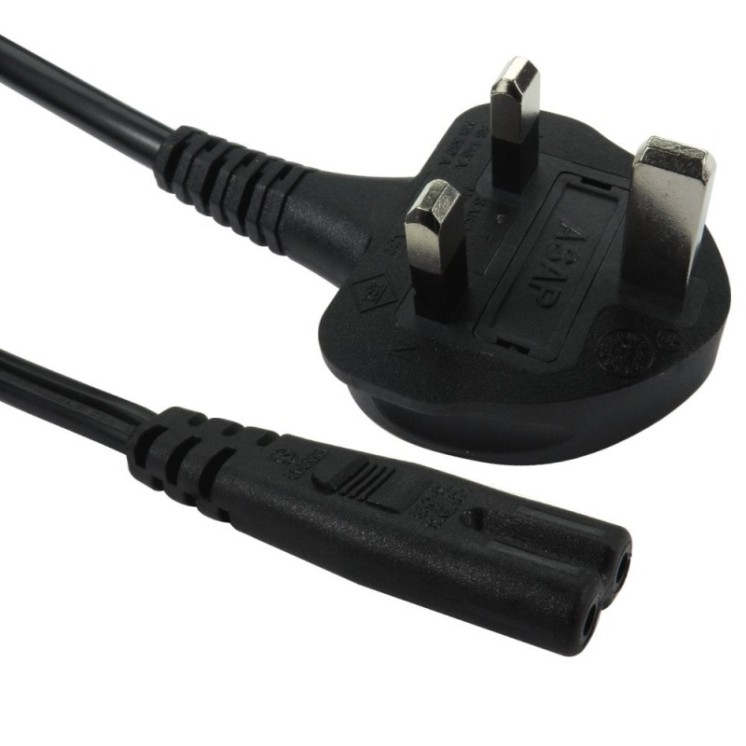 2m UK Plug to C7 Mains Lead