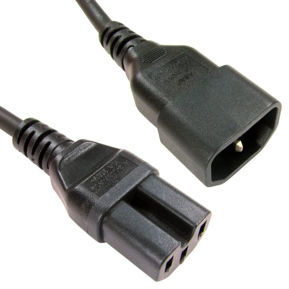 1m C14 to C15 Power Cable