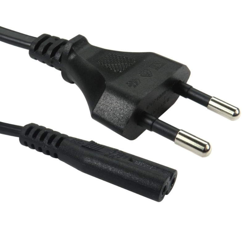 2m Euro Plug to C7 Mains Lead