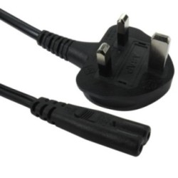 2m UK Plug to C7 Mains Lead