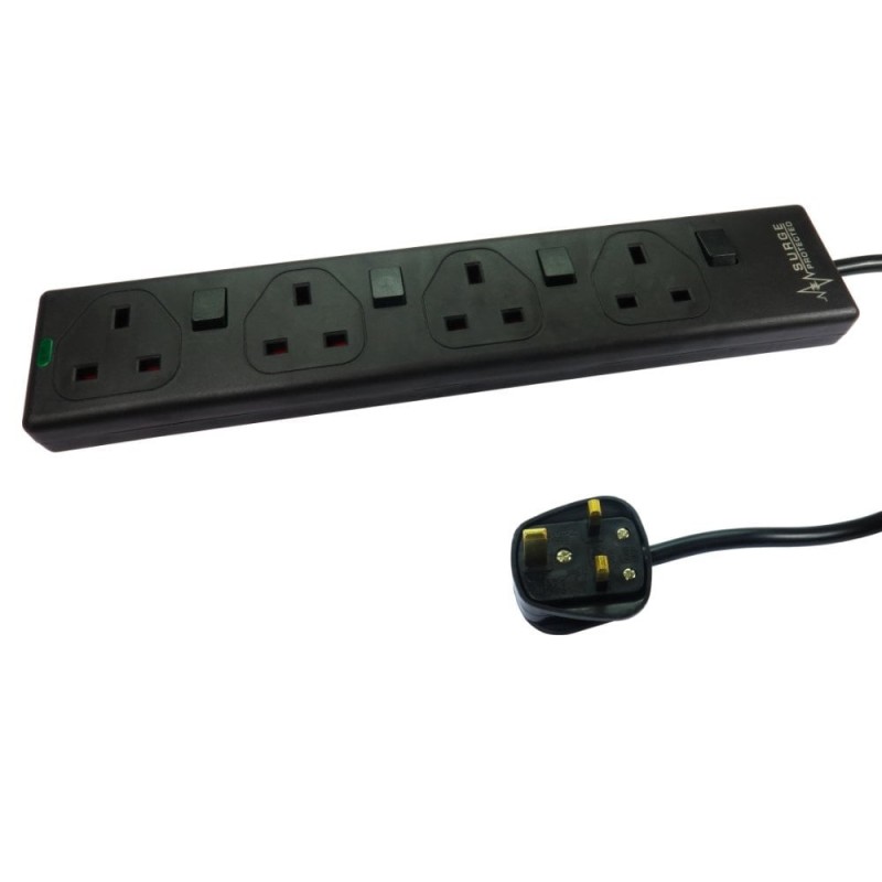 2m 4 Port Individually Switched UK Power Extension