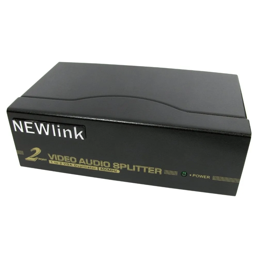 2 Port SVGA Splitter with Audio (450 MHz)