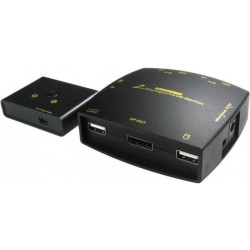 Newlink 2 Port DisplayPort KVM Switch 4K@60Hz w/Cables & Remote Control