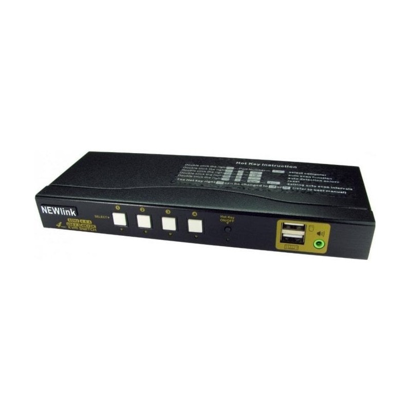 Newlink Four Port HDMI v2.0 & USB KVM Switch